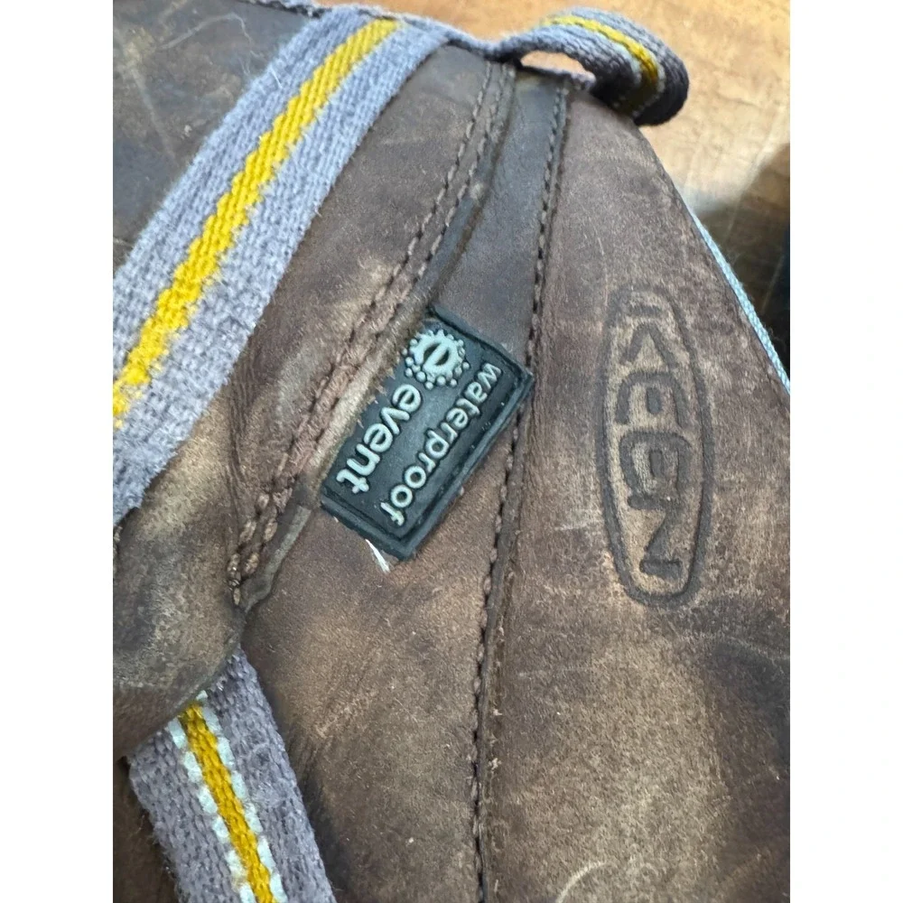 KEEN Waterproof Hiking Boots Brown Gray Leather Women's 11‎